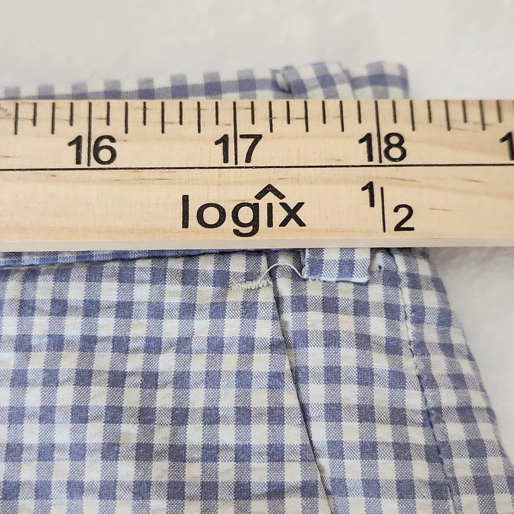 Polo Ralph Lauren Gingham Shorts Mens 36 Blue Seersucker Check Plaid Vintage